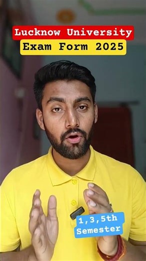 Lucknow University Exam Form Out? Semester exam Date @lucknowlearning