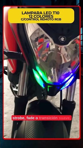 Lampara Led T10 12 Colores C/Control Remoto Rgb Moto Auto