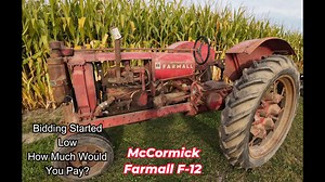 26K views · 229 reactions | At this farm auction, two pieces of classic iron stole the show—without even running. A 1946 Ford truck and a McCormick-Deering F-12 tractor rolled onto the block with frozen engines, decades of dust, and stories still trapped under the hood. But that didn’t stop bidders from lining up. Don't forget we have great Christmas Merch, link will be in the comments. #oldiron #fordtrucks #mccormickfarmall #auction | Country Road Bidding | Facebook