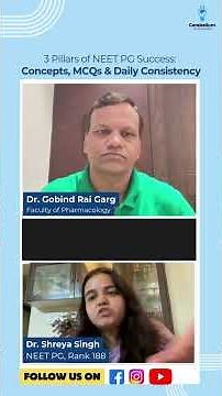3 Pillars of NEET PG Success: Concepts, MCQs & Daily Consistency | Dr. Shreya Singh, Rank - 188