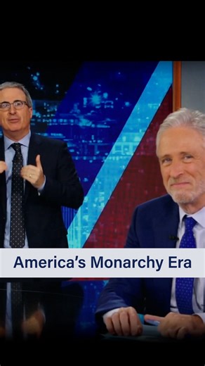 The Daily Show on Instagram: "John Oliver welcomes Jon Stewart and America to its monarchy era"