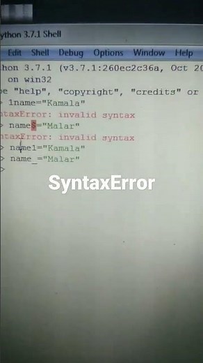 #SyntaxError:invalid syntax# rules for naming variables or identifier
