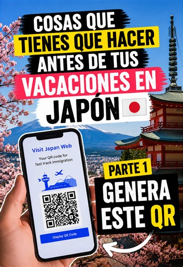Consejo para tus vacaciones en Japón 🇯🇵 ¿Viajas a Japón pronto? Antes de subirte al avión, genera tu código QR en Visit Japan Web. Este trámite te permite registrar con anticipación tu información de migración y aduana para que tu llegada sea mucho más sencilla. ¿Ya conocías Visit Japan Web o será tu primera vez viajando a Japón? #Japón #ViajeAJapón #VisitJapanWeb #TurismoJapón #ConsejosDeViaje