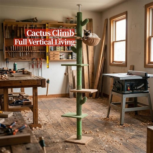 Floor to Ceiling Cat Tree – Adjustable Cat Tower for Large Cats, Modern Indoor Cat Climber - Etsy