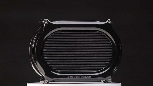 Stage 2 Oval Performance Air Filter Kits for factory oval HD air cleaners both increase performance & add style to the engine Features a performance filter with a pleated top to take in air from the sides & top of the filter for maximum airflow Filter cover, spacers & clamps are all CNC machined from billet aluminum Performance air filter is made from high-flow black pre-oiled cotton media Increased filter height specially designed to increase airflow without reducing leg room Over 50% more air