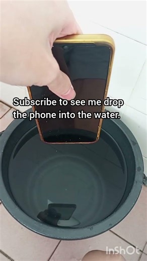 Dropping phones into the water.