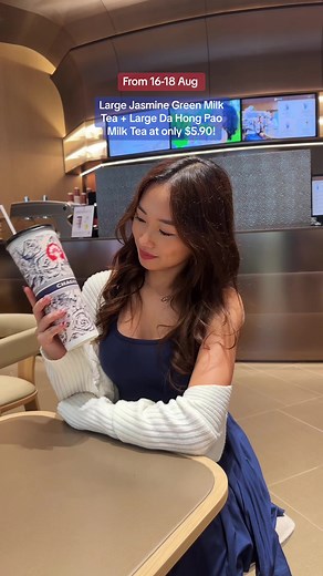 @Chagee Singapore Plaza Singapura Grand Opening is happening this week from 16-18 Aug and you can't miss their 1-1 Jasmine Green Milk Tea at $5.90 only and other bundle deals! Their yummy and aromatic tea is so good, hurry run to CHAGEE PS now! #CHAGEEPlazaSingapura #CHAGEESingapore #CHAGEESG #CHAGEETOGETHER
