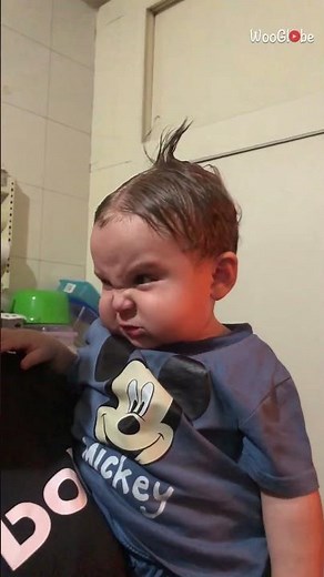 Grumpy Baby Makes Funniest Angry Face After Being Scolded || WooGlobe
