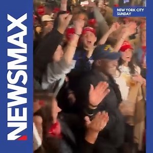 "NEWSMAX! NEWSMAX!": Overflow crowds of President Trump supporters unable to get into his historic Madison Square Garden rally on Sunday watched NEWSMAX's live coverage at the nearby Celtic Rail pub. Read coverage of Trump's rally at The Garden: https://bit.ly/3AiAWj0 Watch the MSG rally replay: https://youtube.com/live/kk5wYqDSKmA | NEWSMAX