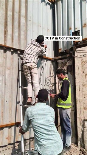 CCTV camera in construction site #cctv #construction #views #ptz