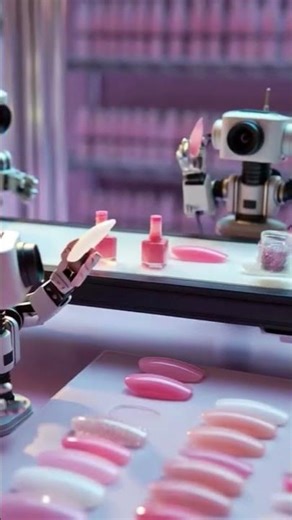 Watch this tiny robot scan and pick the perfect shiny nail! 🤖💅#shorts #satisfying #oddlysatisfying