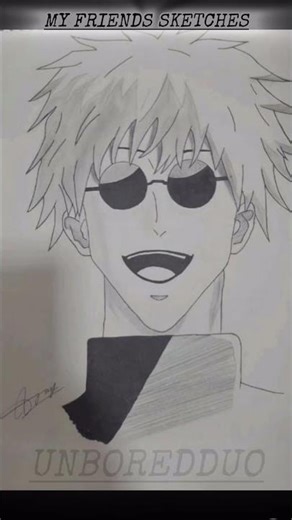 my painting vs my friends sketches😍#viral #art #unboredduo #shorts #challenge