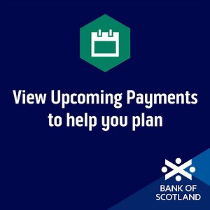 Use the Upcoming Payments feature on our app to help keep track of regular payments that leave your account. Find out more about how our app can help you manage your money: http://spr.ly/6183zI22X #ByYourSide | Bank of Scotland