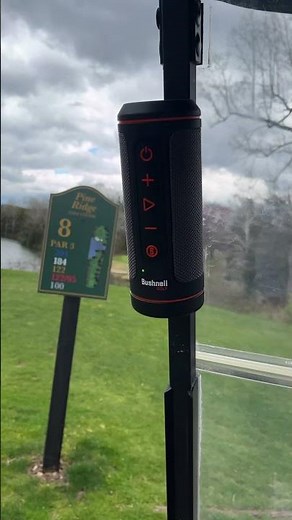 Bushnell Wingman 2 Golf GPS Speaker reading green distances