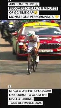 MONSTROUS PERFORMANCE BY TADEJ POGAČAR! 🤯⛰️Tour de France 2026 | Stage 6 #tadejpogacar #tdf2026