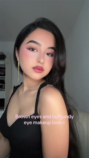 Stunning Red Eye Makeup for Brown Eyes