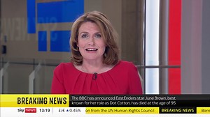 BREAKING: EastEnders star June Brown – best known for her role as Dot Cotton – has died at the age of 95, the BBC has announced. https://trib.al/DlS2QEt 📺 Sky 501, Virgin 602, Freeview 233 and YouTube | Sky News