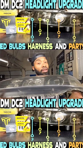 JDM DC2 Headlight Hack: Upgrading to LED | Making a Jumper Harness 💡🇯🇵 #jdmcars