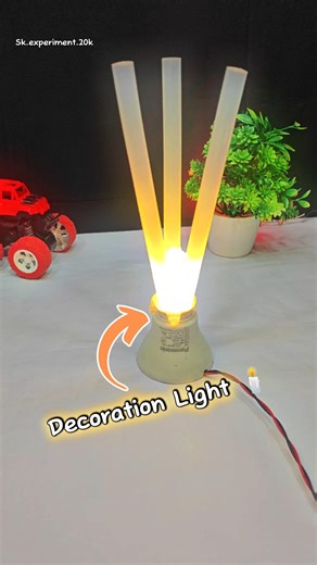 How To Make Decoration Light With Old Bulb #experiment #shorts