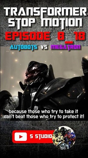 Transformers stop motion 8 18 Autobots Vs Megatron #animation #transformers #stopmotion