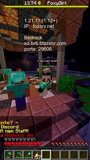 Playing with Subscribers on Brazilian Minecraft Bedrock and Java with voice chat