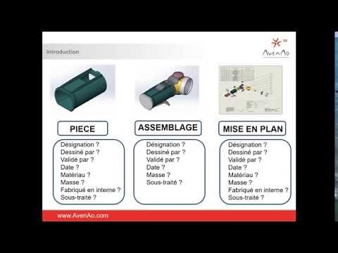 Formation SolidWorks - Le formulaire de propriétés