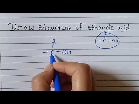 Draw the structure of ethanoic acid|| class 10th