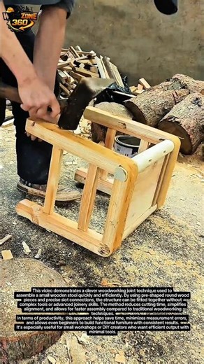 SMART Wood Joint Hack You Must Try – Fast DIY Stool Assembly!