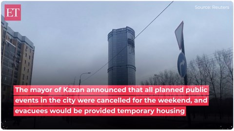 Kazan drone attack: Daring Ukrainian strike on Russian high-rise caught on cam