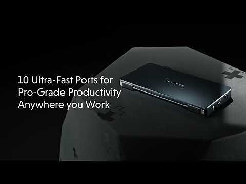 HyperDrive Next 10 Port Business Class USB-C Dock - Dual 4K monitor support for PC, Mac, Chromebook