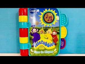 TELETUBBIES Time To Rhyme TALKING Vtech Story Book!