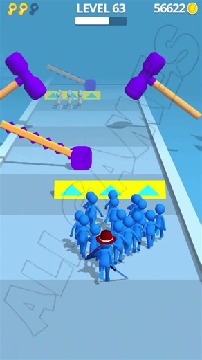 join clash level 63 ultra fast dodging through swinging hammer traps #shorts #allgames #viralvideo