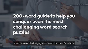 Conquer Word Search Boards