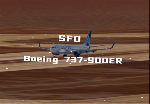 ➡️SFO Beoing 737-900ER（AFG BGM：Two different words）