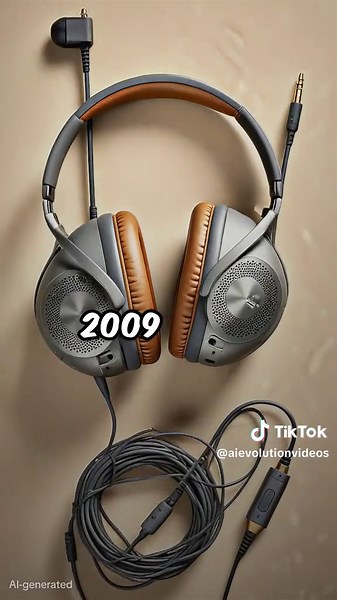 Headphones Evolution from 1910 to 2100 #headphones #evolutions #timelapse #ai