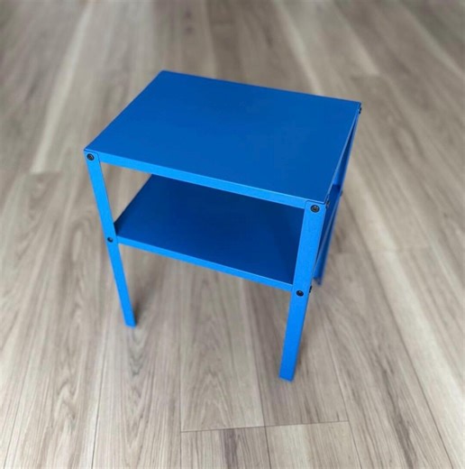 IKEA KNARREVIK Blue Bedside Table – Minimalist Metal Nightstand, Small Space Storage, Modern Metal Table Compact - Etsy