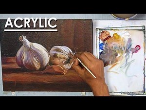 Garlic : Realistic Still life Painting in Acrylic