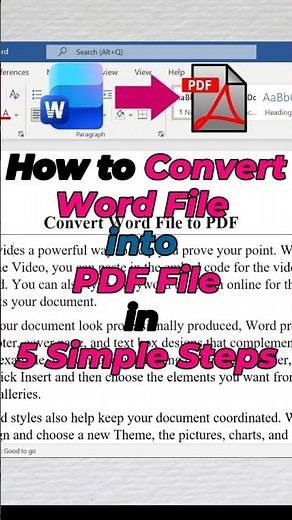 Word to PDF in 5 Seconds | Simple 5-Step Method