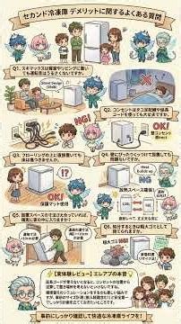 セカンド冷凍庫 デメリットに関するよくある質問#エレアプ#ガジェット#家電#セカンド#冷凍庫#後悔#デメリット#スキマックス#電気代#口コミ