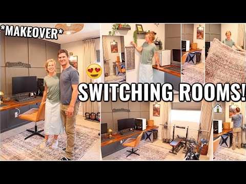 ROOM MAKEOVER & HOME DECORATING IDEAS!! SWITCHING ROOMS IN OUR HOUSE | CLEAN & ORGANIZE WITH ME