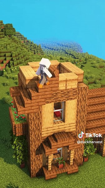 Small Oak House #minecraft #minecraftbuilding #minecrafttutorial #minecrafter #minecraftideas #minecrafthouse #fyp