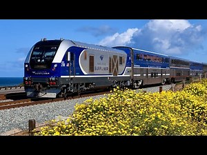 San Diego Trains and Spring Flowers