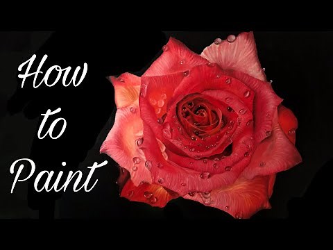 How to Paint A Rose | Detailed Painting Tutorial | Hyper-realistic