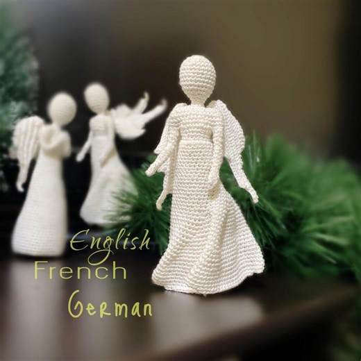 Crochet Angel Pattern: Praying or Spread Wings as Holidays Symbol or Special Occasions (PDF) - Etsy