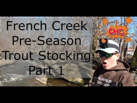 Stocking Trout in French Creek w/ my kids Part 1