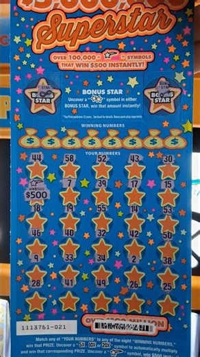 🌟SHOOTING STAR SYMBOL WIN🌟5M Superstar CA Lottery #scratchers #2026
