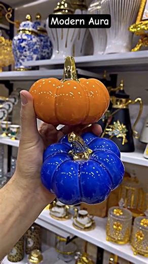 Turuncu & Mavi Kabak Dekorasyonu İncelemesi | Pumpkin Decor Review #dinnerware #kitchenware