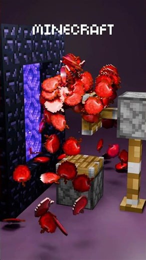 Minecraft Vs Real Life in the Nether 🔥🔥 Chapter 18 #minecraft #3danimation #animation #3dart