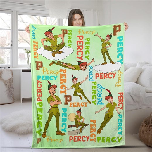 Personalized Disney Peter Pan Blanket, Peter Pan Wendy Tinker Bell Lost Boys Neverland, Disneyland Pirates Captain Hook Smee C1MP35 - Etsy