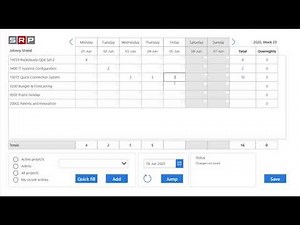 PowerApps timesheet demonstrating matrix layout text input into a gallery